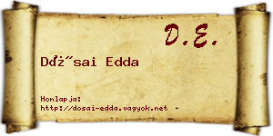 Dósai Edda névjegykártya